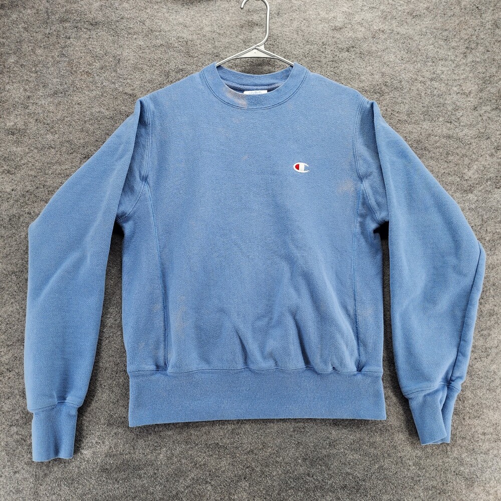 Vintage Champion Reverse Weave Sweatshirt Womens Small Blue Long Sleeve